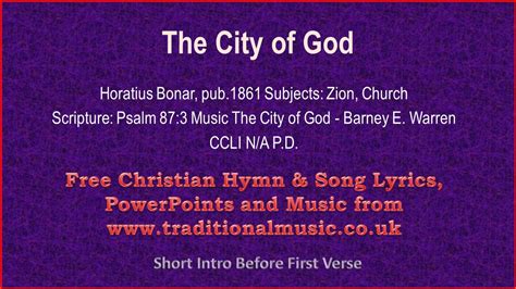 youtube city of god hymn.